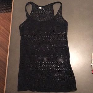 Ralph Lauren Black Knit Swim Coverup Dress